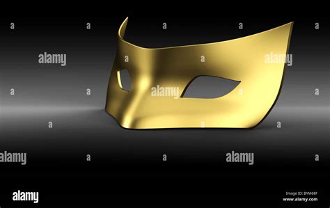 Golden Carnival Mask On Black Background Stock Photo Alamy