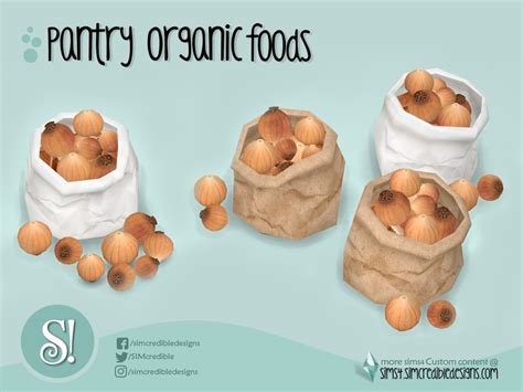 Simcredible S Naturalis Pantry Onion Sack In Sims Kitchen