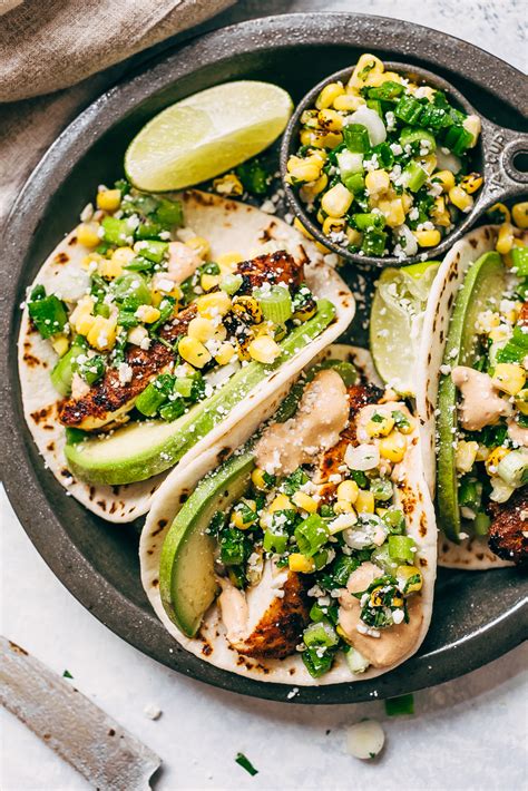 Mexican Street Corn Chicken Tacos Recipe Little Spice Jar