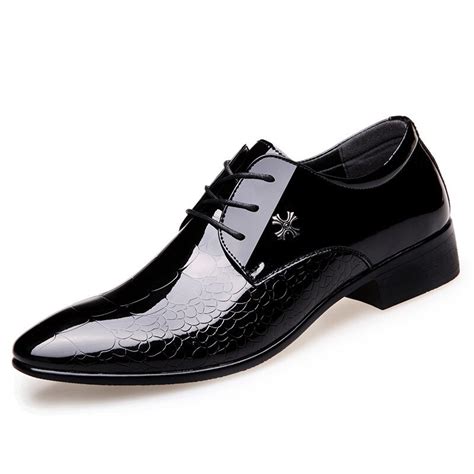 Italian Oxford Shoes For Men Luxury Mens Patent Leather Wedding Shoes