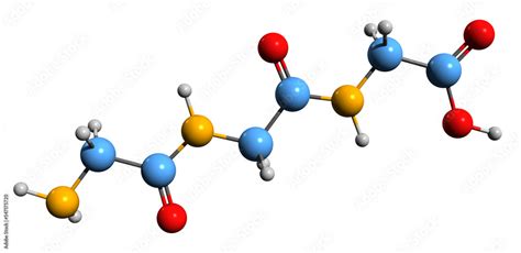 3D Image Of Glycyl Glycyl Glycine Skeletal Formula Molecular Chemical