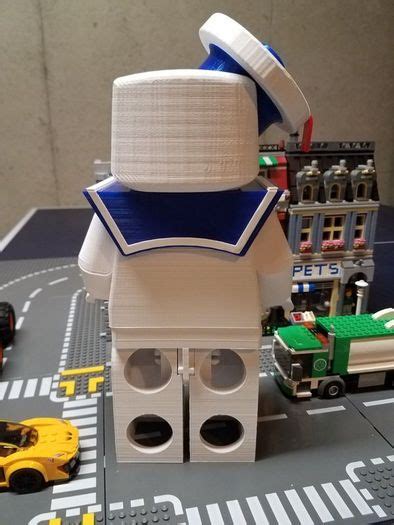 Custom Giant Lego 3d Printed Lego Stay Puft Marshmallow Man With Angry ...