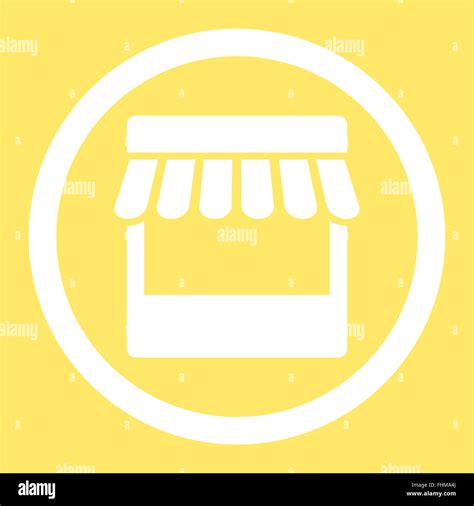 Store Flat White Color Rounded Vector Icon Stock Photo Alamy