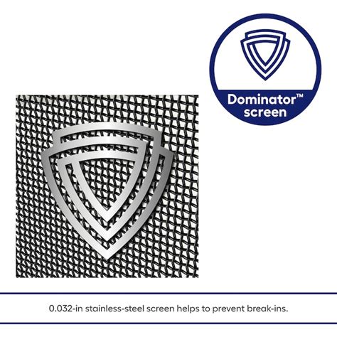 Larson Platinum Secure Screen 32 In X 81 In Graphite Aluminum Surface Mount Left Hand Outswing