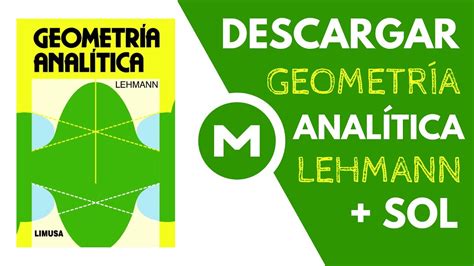 Geometría analítica Lehmann PDF Solucionario YouTube