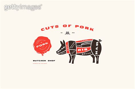 Stock vector pork cuts diagram in flat style 1014904110 게티이미지뱅크