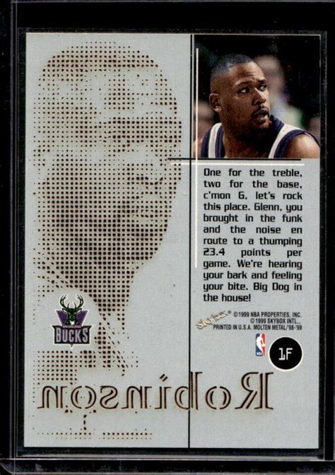 Skybox Molten Metal Glenn Robinson Fusion F Bucks Ebay