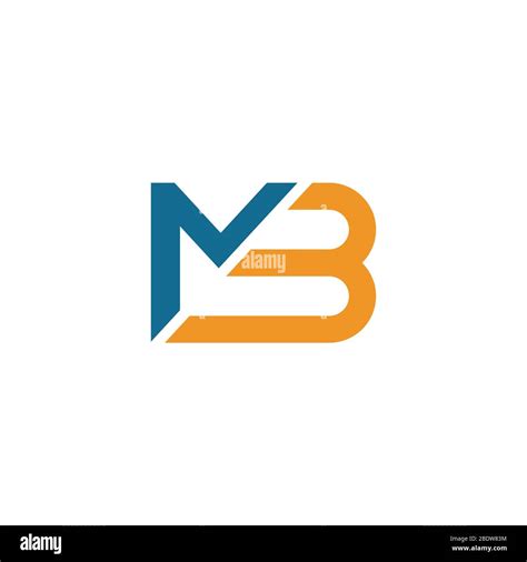 Initial Letter Mb Logo Or Bm Logo Vector Design Template Stock Vector