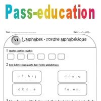 Ordre Alphab Tique Alphabet Exercices Avec Correction Eme