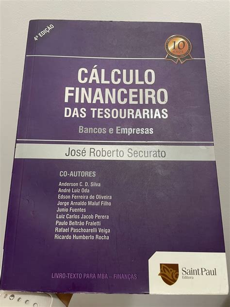 Cálculo Financeiro Das Tesourarias José Roberto Securato Livro