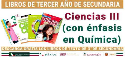 Química III de 3 de Secundaria Libros SEP 2024