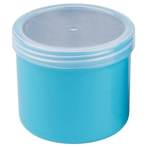 Amson Eco Steel Blue Round Plastic Container Ml With Box Set Of