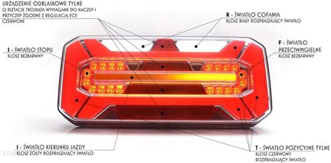 Lampa Tylna Naczepy Przyczepy Lawety Lampa Tylna Led V Dd L