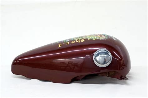 Harley Davidson Chopper Gas Tank Hand Painted She And I At Stdibs