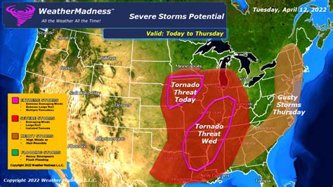 Weather Madness Widespread Outbreak Of Severe Weather Including Tornadoes Today To Thursday