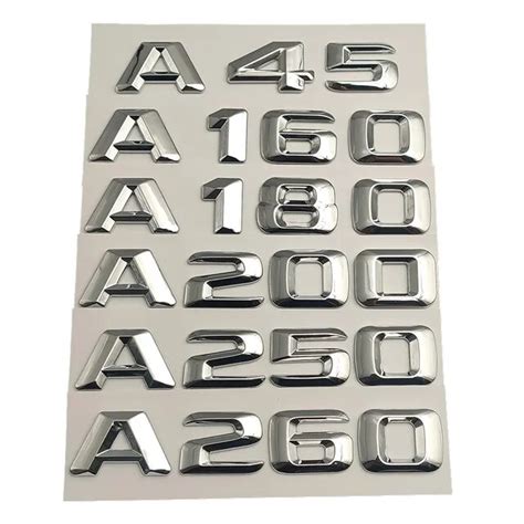 D Abs Black Car Letters For Mercedes Benz A A A A A A