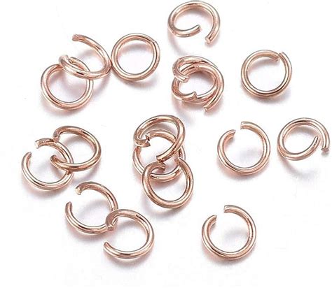 Amazon UNICRAFTALE 50pcs Stainless Steel Open Jump Rings Rose Gold