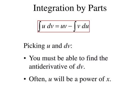 Ppt Integration By Parts Powerpoint Presentation Free Download Id 7050600