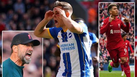 Liverpool Frustrated By Brighton As Leandro Trossard Hat Trick Steals