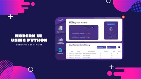 Modern Ui Using Python Amazing Project Using Python Expense