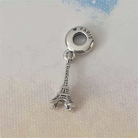 Eiffel Tower Silver Charm Etsy