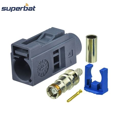 Superbat 10 stücke Fakra Stecker crimpen Stecker M Grandado