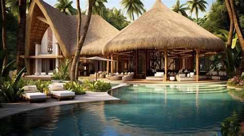 Premium Photo | Tropical resort design beautiful resort with tropical style and swimming pool