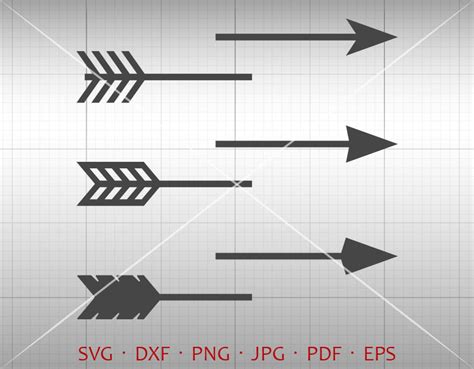 Split Arrow SVG Split Arrow Clipart Vector DXF Silhouette Etsy