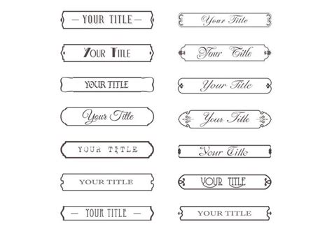 Title Design Vector Art, Icons, and Graphics for Free Download