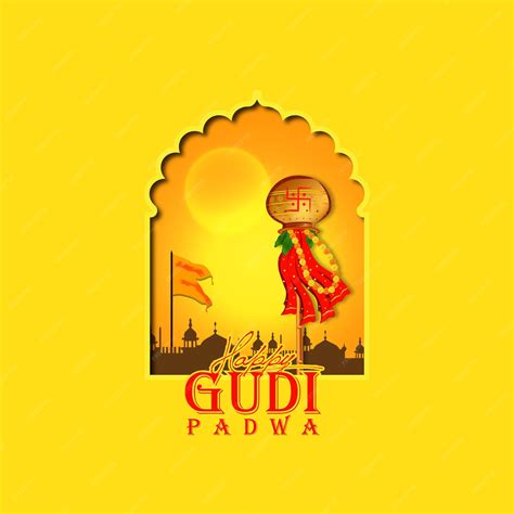 Premium Vector Happy Gudi Padwa Gudi Padwa Celebration Of Indiavector Illustration