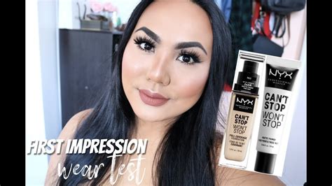 First Impression And Wear Test Nyx Cant Stop Wont Stop Foundation And Wear Test Ann Viloria