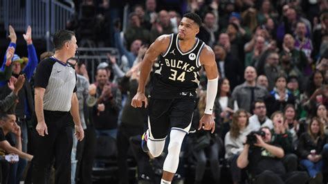 Milwaukee Bucks Forward Giannis Antetokounmpo 34 Makes A Shot In The Closing Minute To Seal