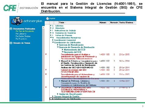 Manual Para La Gestin De Licencias Cfe Distribucin