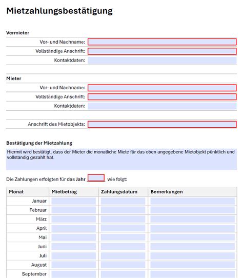 Mietzahlungsbest Tigung Mietquittung Ausf Llbare Pdf Vorlage