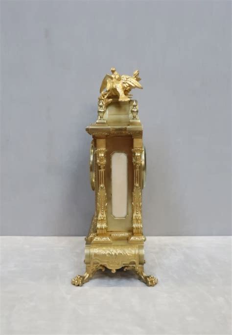 French Napoleon Iii Bronze Gilt Mantel Clock By Japy Freres