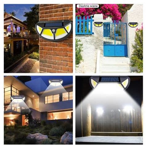 Abs Pc Cool White Homehop Cob Led Solar Motion Sensor Wall Light