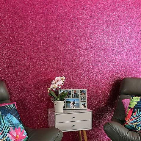 Arthouse Sequin Sparkle Wallpaper Hot Pink 1 Ct Shipt