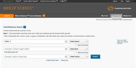 Web Of Science Cited Reference Search Impact Metrics And Scholarly