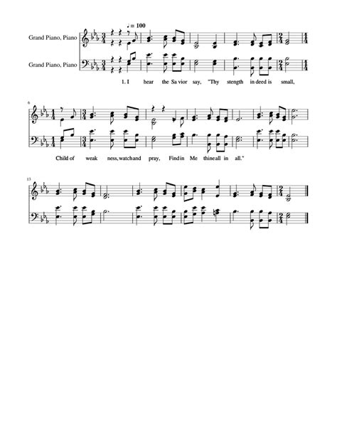 Jesus Paid It All Elvina M Hall Sheet Music For Piano Piano Duo