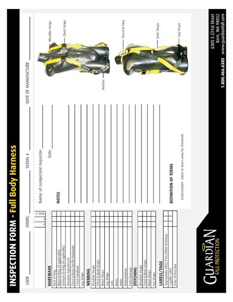 Pdf Inspection Form Full Body Harness Dokumen Tips