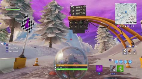 Complete A Lap Around The Snowy Race Track Fortnite Season 9 Week 5 Challenge Youtube