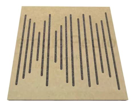 Kit Placas Difusor Ac Stico Sound Wave W Mdf Cru S Espum