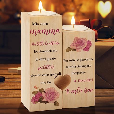 Regalo Mamma Regali Per La Mamma Candelabro A Forma Di Cuore Regalo