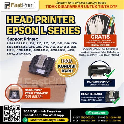 Jual Print Head Epson L110 L210 L120 L220 L310 L1110 L3110 New Dus