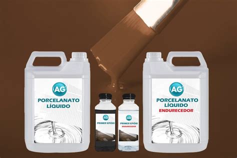 Kit Porcelanato L Quido Marrom Noz Ag Ral Por M Resinas Ag