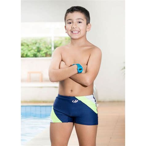 Sunga Boxer Infantil Xl Dady Azul Marinho Verde Branco Hammerhead