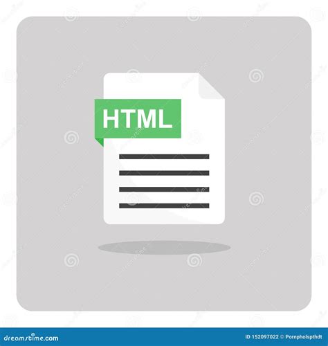 Icono Del Formato De Archivo Html Ilustraci N Del Vector Ilustraci N