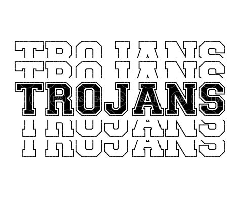 Stacked Trojans Svg, Go Trojans Svg, Run Trojans, Trojans Team Svg ...