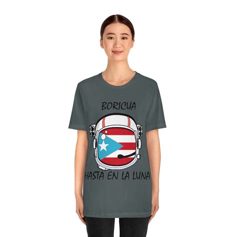 Boricua Hasta En La Luna T Shirt Tee Puerto Rico Taino Shirt Flag Etsy