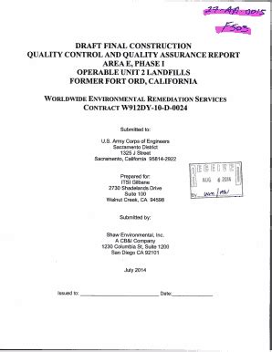 Fillable Online Www2 Calrecycle Ca Fort Ord Operable Unit 2 Landfills